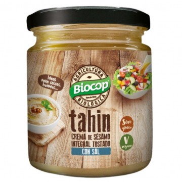 Tahin Crema de Sesamo Integral Tostado con Sal SinGluten Bio Vegan 225g Biocop