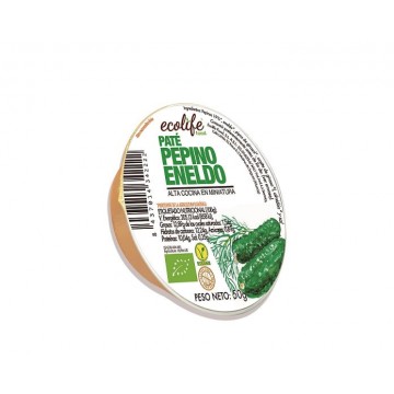 Pate Vegetal de Pepino y Eneldo SinGluten Bio Vegan 50g Ecolife Food