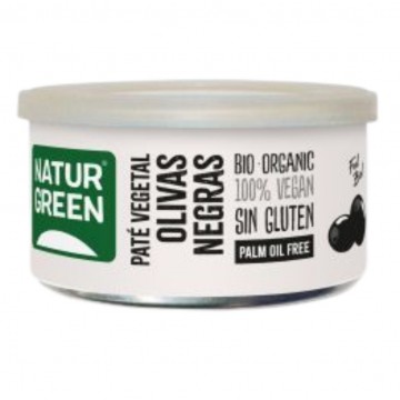 Pate Vegetal de Olivas Negras SinGluten Bio 125g Natur-Green