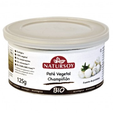 Pate Vegetal Champiñon Bio Vegan 125g Natursoy