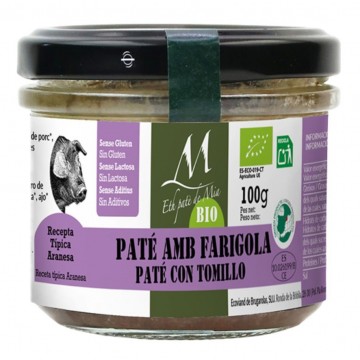 Pate Cerdo con Tomillo Eco SinGluten 100g Eth Pate de Mia