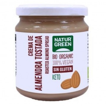 Crema de Almendras Tostadas SinGluten Bio Vegan 250g Natur-Green