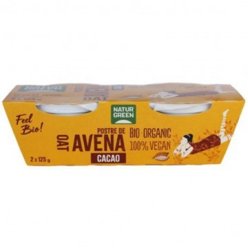 Postre de Avena con Canela y Limon SinGluten Bio Vegan 2x125g Natur-Green