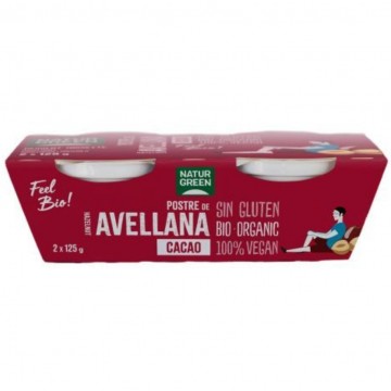 Postre de Avellana con Chocolate SinGluten Bio Vegan 2ud Natur-Green