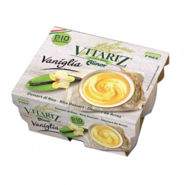 Postre de Arroz y Vainilla SinGluten Bio 4x100g Vitariz