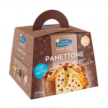 Panettone con gotas de chocolate sin gluten Piaceri Mediterranei