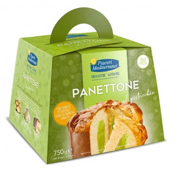 Panettone con crema de pistacho s/g Piaceri Mediterranei