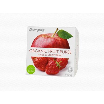 Compota de Manzana y Fresa Vegan 2x100g Clearspring