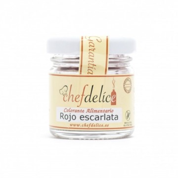 Colorante Rojo Escarlata Polvo SinGluten 20g Chefdelice