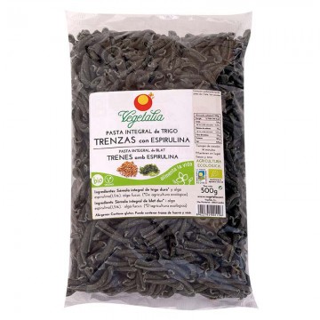 Trenzas Integrales de Trigo con Espirulina Bio Vegan 500g Vegetalia