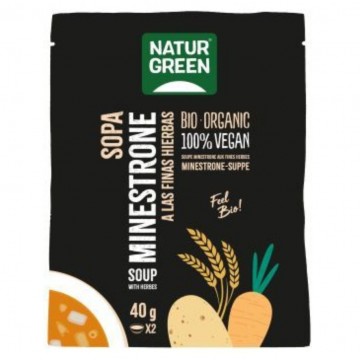 Sobre de Sopa Minestrone a Las Finas Hierbas Bio 40g Natur-Green