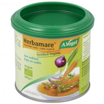 Herbamare Caldo Vegetal Bajo Sal bote SinGluten Vegan 200g A.Vogel