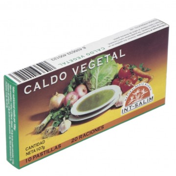 Cubitos de Caldo Vegetal con Sal 10 Cubitos Int-Salim