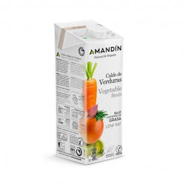 Caldo Verduras Natural SinGluten Eco Vegan 1L Amandin