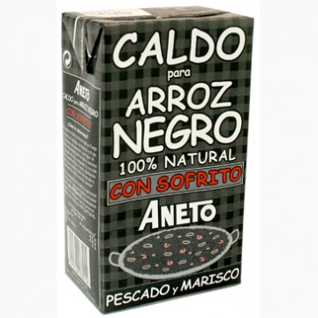 Caldo Paella Arroz Negro SinGluten 1L Aneto