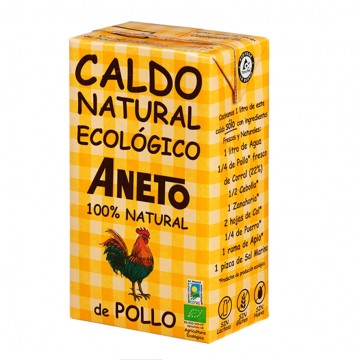 Caldo Natural de Pollo SinGluten Eco 1L Aneto