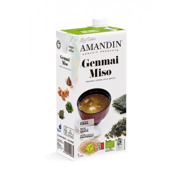 Caldo Genmai Miso SinGluten Eco Vegan 1L Amandin