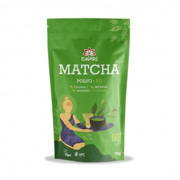 Te Matcha Verde en Polvo SinGluten Bio Vegan 70g Iswari