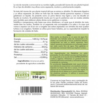 Raiz de Arruruz SinGluten Eco 250g Salud Viva