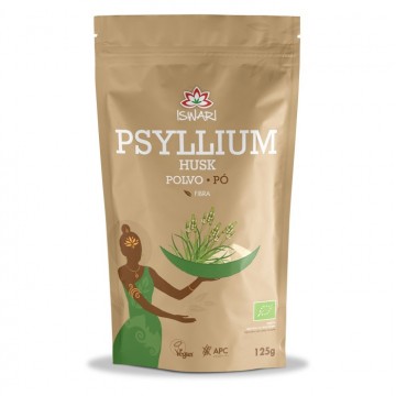 Psyllium Husk Plantago Ovata SinGluten Bio Vegan 125g Iswari