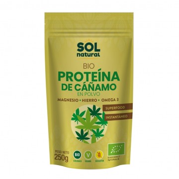 Proteina de Cañamo SinGluten Bio Vegan 250g Solnatural