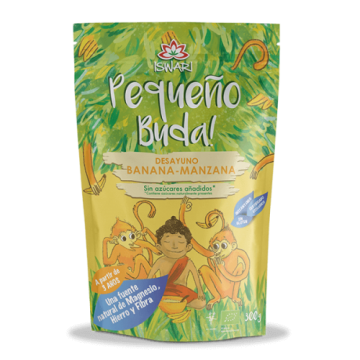 Pequeño Buda desayuno Banana Manzana SinGluten Bio Vegan 300g Iswari