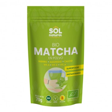 Matcha en Polvo SinGluten Bio Vegan 70g Solnatural