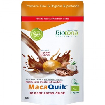 Macaquik Instant Cacao Drink Bio Vegan 200g Biotona