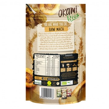 Maca Cruda en Polvo SinGluten Bio Vegan 200g Okami