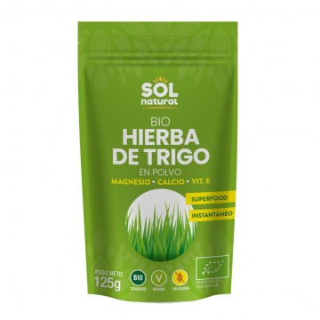 Hierba de Trigo en Polvo SinGluten Bio Vegan 125g Solnatural