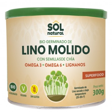 Germinado de Lino Molido con Chia SinGluten Bio Vegan 300g Solnatural