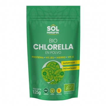 Clorella en Polvo SinGluten Bio Vegan 125g Solnatural