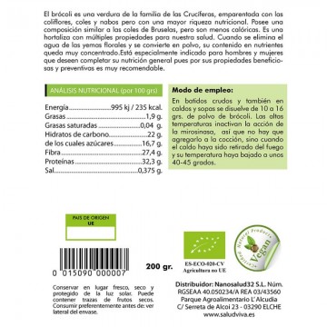 Brocoli en Polvo Eco Vegan 200g Salud Viva