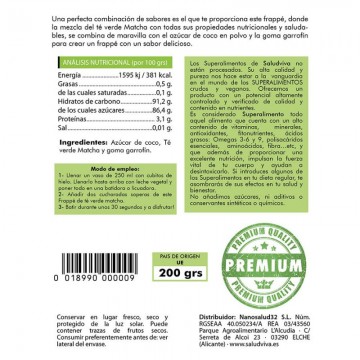 Biomatcha Frappe Vegan Bio 200g Salud Viva