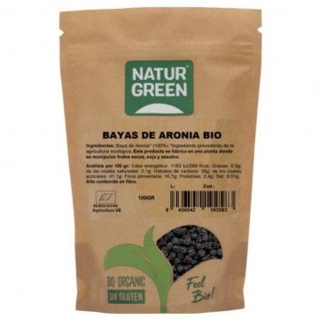 Bayas de Aronia SinGluten Bio Vegan 100g Natur-Green