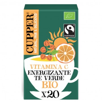 Te Verde Energizante Infusion Bio 20 bolsitas Cupper