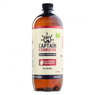 Te Kombucha Frambuesa SinGluten Bio Vegan 1L Captain Kombucha