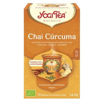 Te Chai Curcuma SinGluten Bio Vegan 6cajasx17inf Yogi Tea