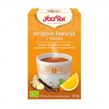 Infusion Jengibre Naranja y Vainilla SinGluten Bio Vegan 17inf Yogi Tea