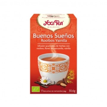 Infusion Buenos Sueños Rooibos y Vainilla SinGluten Bio Vegan 6x17inf Yogi Tea