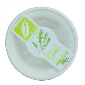 Platos Hondos desechables 100% Compostable 25 Ecodis