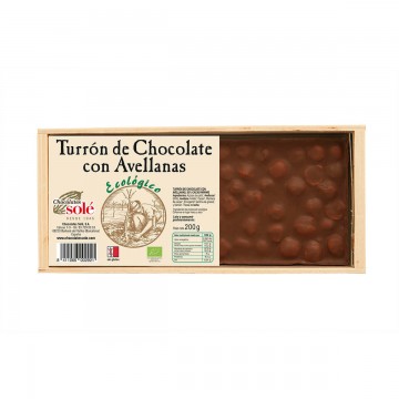 Turrón de Chocolate y Avellanas Eco 200g Chocolates Sole