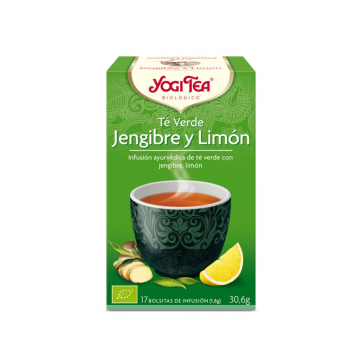 YOGI TEA TEA VERDE JENGIBRE Y LIMON  BIO 17 BOLSITAS