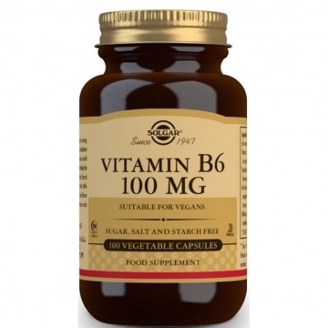 Vitamina-B6 100Mg Piridoxina SinGluten Vegan 100caps Solgar