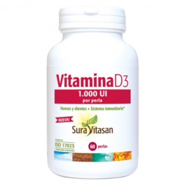 Vitamina D3 1000UI 60 perlas Sura Vitasan