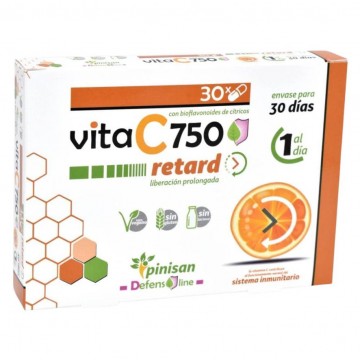 Vita C Retard SinGluten Vegan 750mg 30caps Pinisan