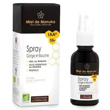 Spray Bucal Miel de Manuka IAA-10+ y Propolis Bio 25ml Comptoirs & Compagnies