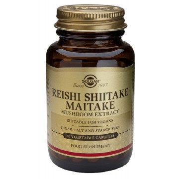 Reishi Shiitake Maitake Vegan 50caps Solgar