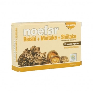 Reishi Maitake Shiitake SinGluten Vegan 30caps Noefar