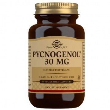 Pycnogenol Extracto Corteza de Pino 30Mg SinGluten Vegan 30caps Solgar